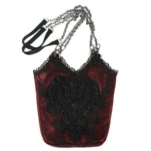 Livraison internationale DEVIL FASHION Sac ‘Satin Blood’ Rouge Et Noir 28