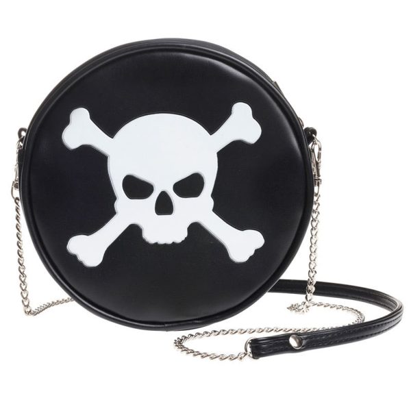 ALCHEMY GOTHIC Sac ‘Skull & Crossbones’ Noir magasin france 1