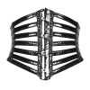 vente pas cher PUNK RAVE Serre-Taille Gothique ‘Black Cage’ Noir 50