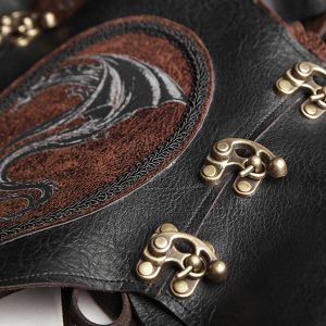 Nouvelle tendance PUNK RAVE Serre-Taille Marron Foncé ‘Dragon Lady’ 36