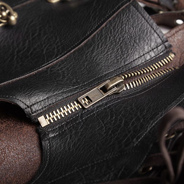 Nouvelle tendance PUNK RAVE Serre-Taille Marron Foncé ‘Dragon Lady’ 13