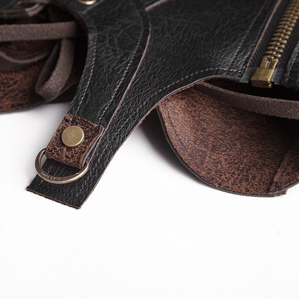 Nouvelle tendance PUNK RAVE Serre-Taille Marron Foncé ‘Dragon Lady’ 14