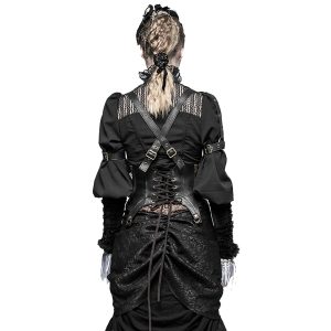 Nouvelle tendance PUNK RAVE Serre-Taille Marron Foncé ‘Dragon Lady’ 20