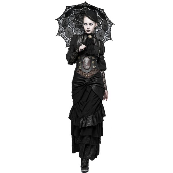 Nouvelle tendance PUNK RAVE Serre-Taille Marron Foncé ‘Dragon Lady’ 6