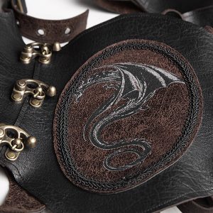 Nouvelle tendance PUNK RAVE Serre-Taille Marron Foncé ‘Dragon Lady’ 34