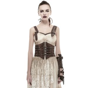 PUNK RAVE Serre-Taille Steampunk ‘Bestia’ Marron mode 18