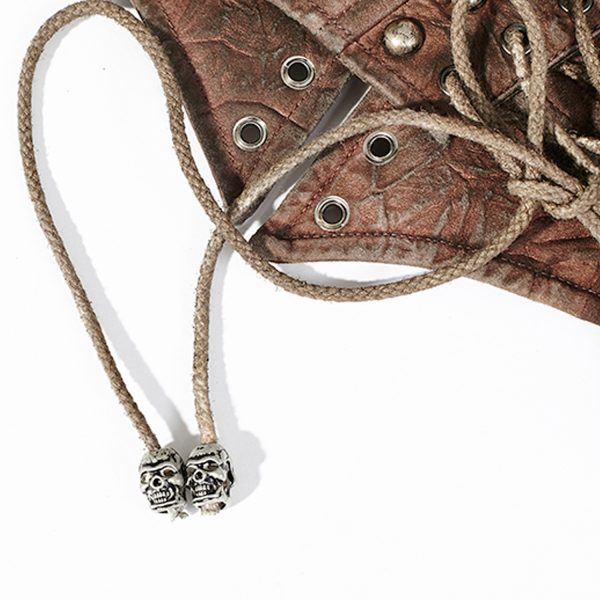 PUNK RAVE Serre-Taille Steampunk ‘Bestia’ Marron mode 13