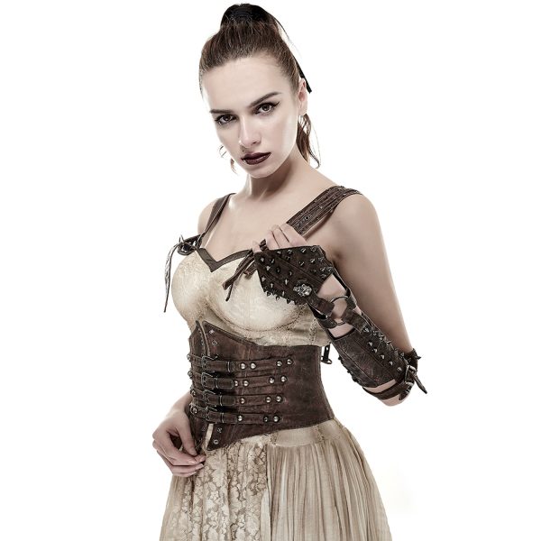 PUNK RAVE Serre-Taille Steampunk ‘Bestia’ Marron mode 6