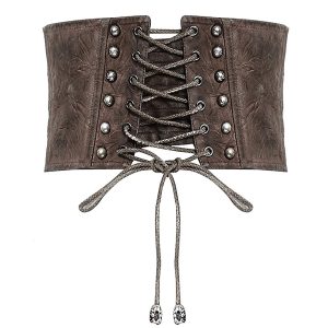 PUNK RAVE Serre-Taille Steampunk ‘Bestia’ Marron mode 28