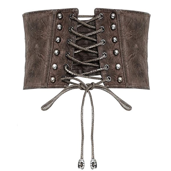 PUNK RAVE Serre-Taille Steampunk ‘Bestia’ Marron mode 8