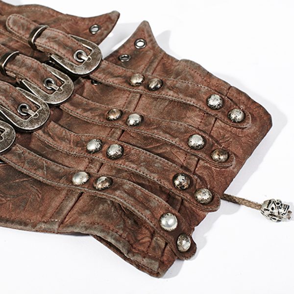 PUNK RAVE Serre-Taille Steampunk ‘Bestia’ Marron mode 11