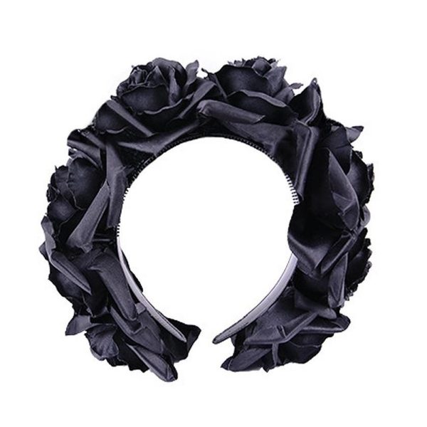 RESTYLE Serre-Tête ‘Black Roses’ excellent qulity 3