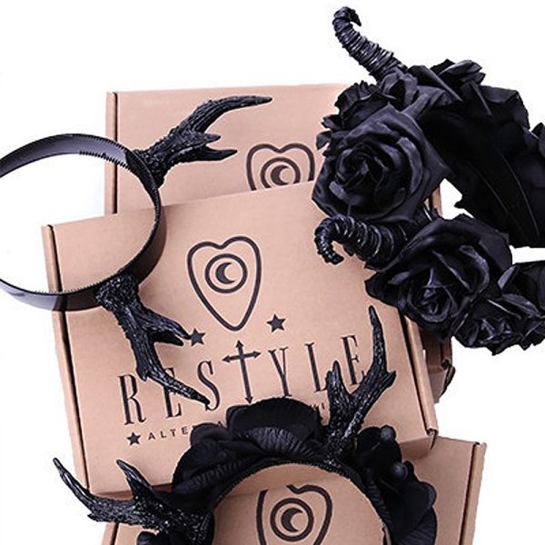 RESTYLE Serre-Tête ‘Black Roses’ excellent qulity 4