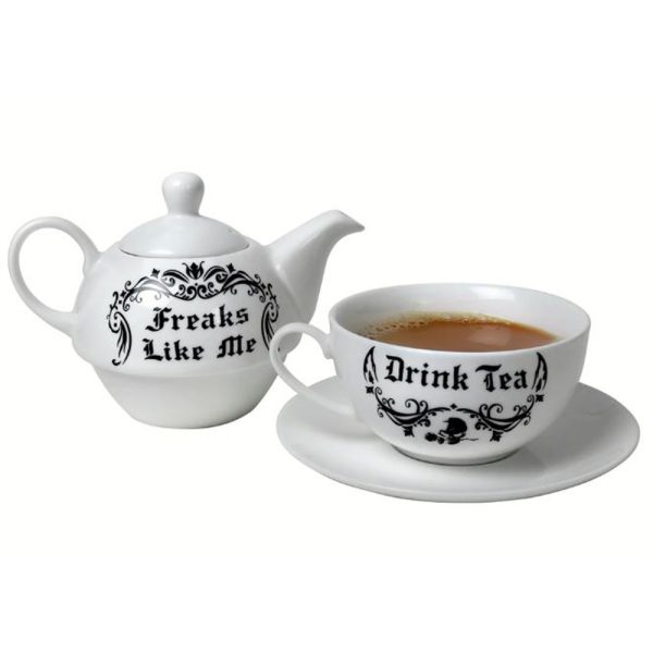 destockage ALCHEMY GOTHIC Service à Thé ‘Freaks Like Me Drink Tea’ 3