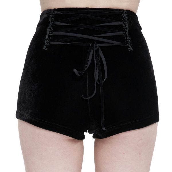 DEVIL FASHION Short ‘Artemis’ En Velours Noir magasin 12