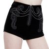 DEVIL FASHION Short ‘Artemis’ En Velours Noir magasin 64