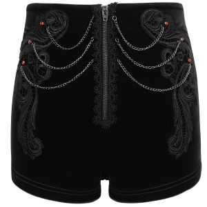 DEVIL FASHION Short ‘Artemis’ En Velours Noir magasin 41