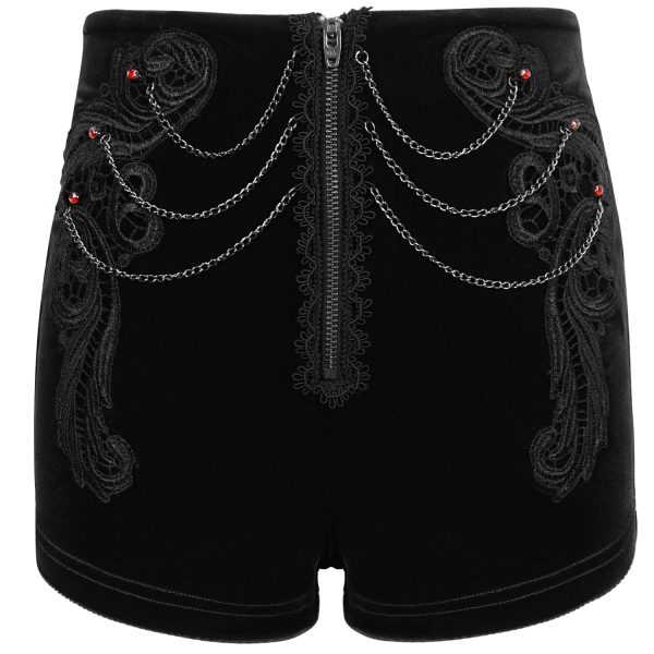 DEVIL FASHION Short ‘Artemis’ En Velours Noir magasin 13