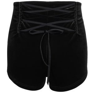 DEVIL FASHION Short ‘Artemis’ En Velours Noir magasin 43