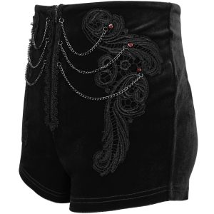 DEVIL FASHION Short ‘Artemis’ En Velours Noir magasin 45
