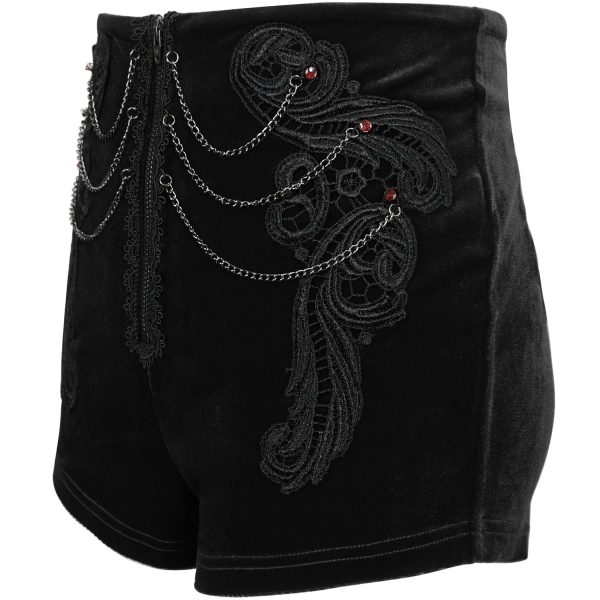 DEVIL FASHION Short ‘Artemis’ En Velours Noir magasin 15