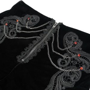 DEVIL FASHION Short ‘Artemis’ En Velours Noir magasin 47