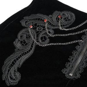 DEVIL FASHION Short ‘Artemis’ En Velours Noir magasin 49
