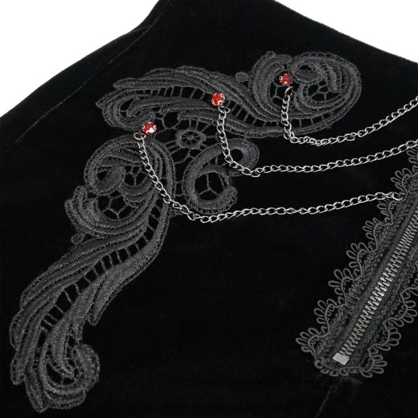 DEVIL FASHION Short ‘Artemis’ En Velours Noir magasin 17