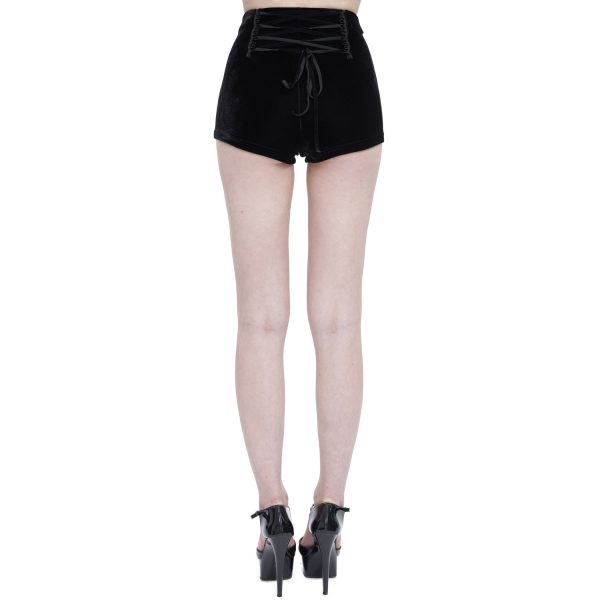 DEVIL FASHION Short ‘Artemis’ En Velours Noir magasin 8