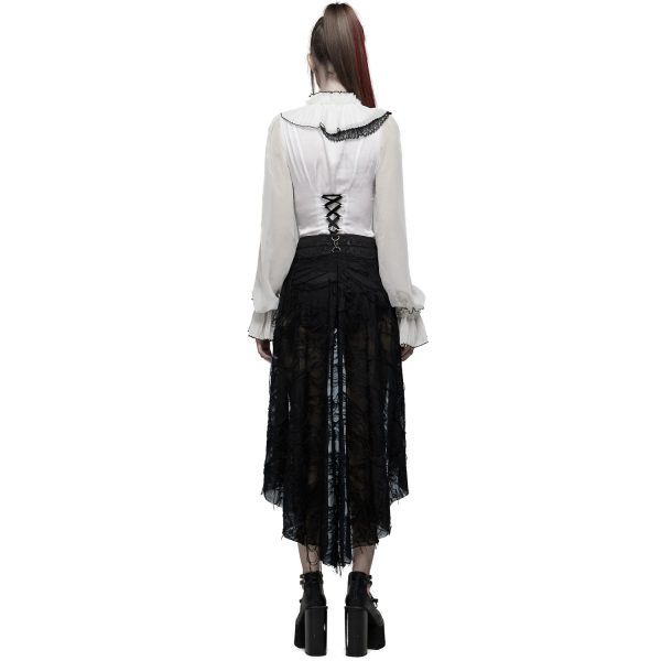 PUNK RAVE Short Avec Sur-Jupe Amovible ‘Coffin’ Noir garantis authentique 4