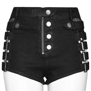 livraison la plus rapide PUNK RAVE Short ‘Control Freak’ Noir 38