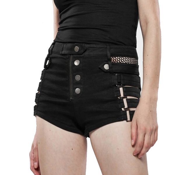 livraison la plus rapide PUNK RAVE Short ‘Control Freak’ Noir 9