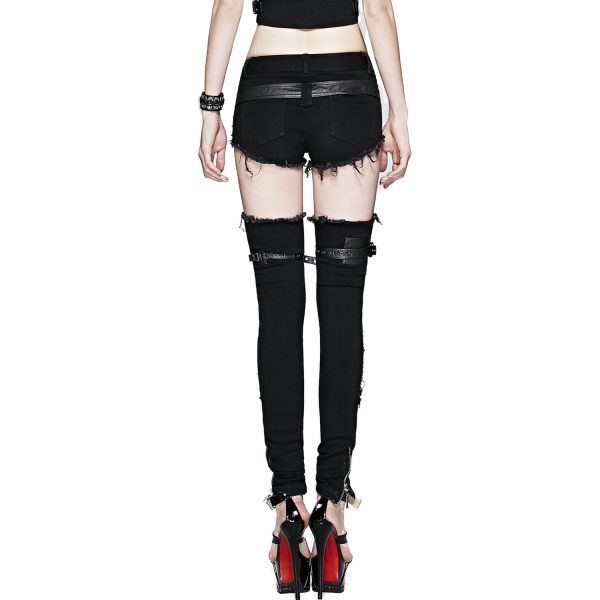 soldes luxe PUNK RAVE Short Et Leg Warmers ‘Furia’ Noirs 12