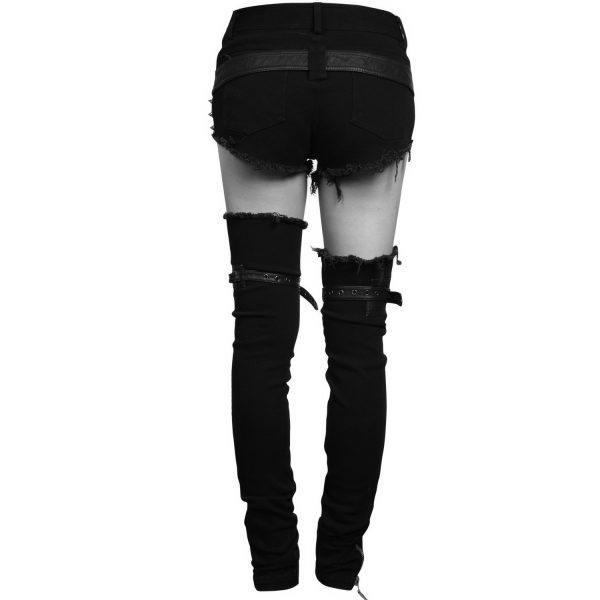 soldes luxe PUNK RAVE Short Et Leg Warmers ‘Furia’ Noirs 15
