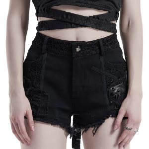 PUNK RAVE Short Gothique ‘Cassiopee’ Noir beauté 52