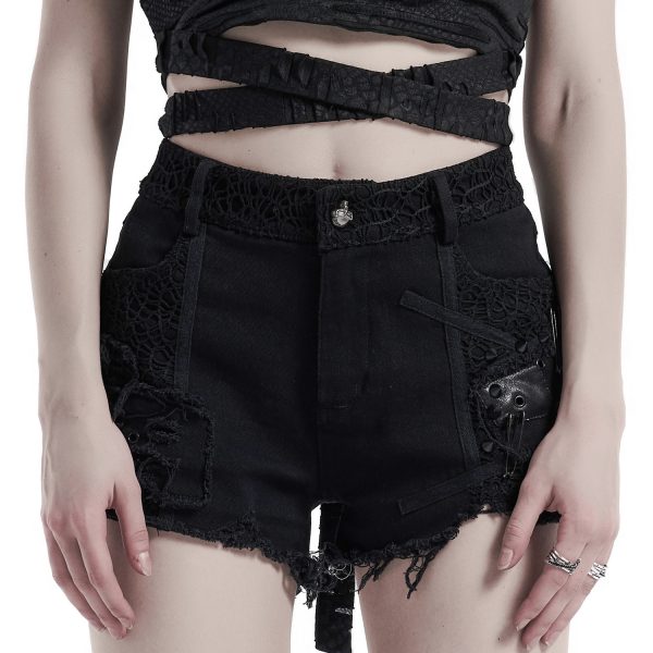 PUNK RAVE Short Gothique ‘Cassiopee’ Noir beauté 17