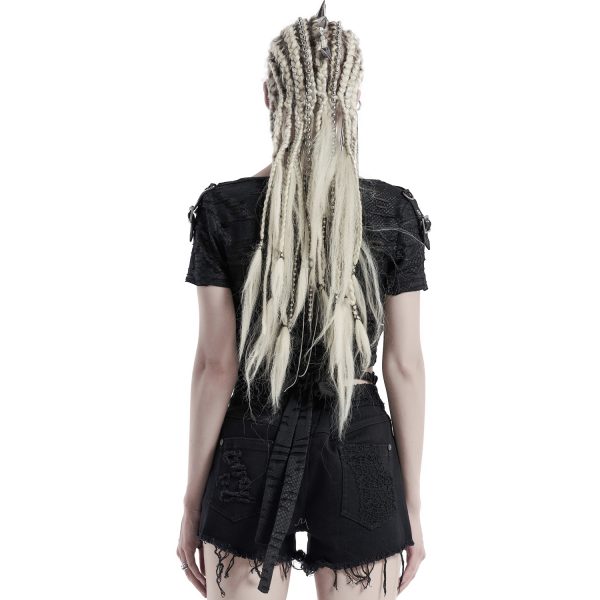 PUNK RAVE Short Gothique ‘Cassiopee’ Noir beauté 4