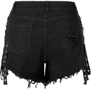 Boutique PUNK RAVE Short Gothique ‘Ragged’ Noir 44