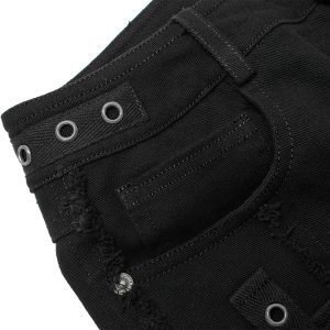 Boutique PUNK RAVE Short Gothique ‘Ragged’ Noir 48