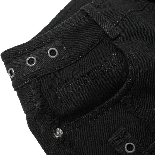 Boutique PUNK RAVE Short Gothique ‘Ragged’ Noir 16