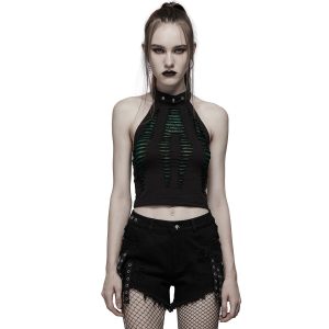 Boutique PUNK RAVE Short Gothique ‘Ragged’ Noir 28
