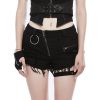 vente luxe pas cher PUNK RAVE Short Gothique ‘Tank Girl’ Noir 62