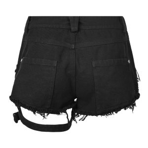 vente luxe pas cher PUNK RAVE Short Gothique ‘Tank Girl’ Noir 26