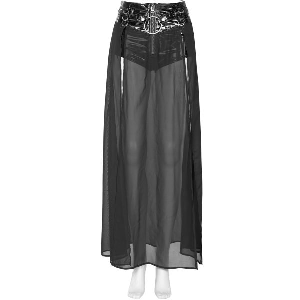 haute qualité PUNK RAVE Short-Jupe ‘Mortifera’ En Simili Cuir Noir 12