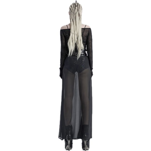 haute qualité PUNK RAVE Short-Jupe ‘Mortifera’ En Simili Cuir Noir 4