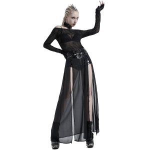 haute qualité PUNK RAVE Short-Jupe ‘Mortifera’ En Simili Cuir Noir 26