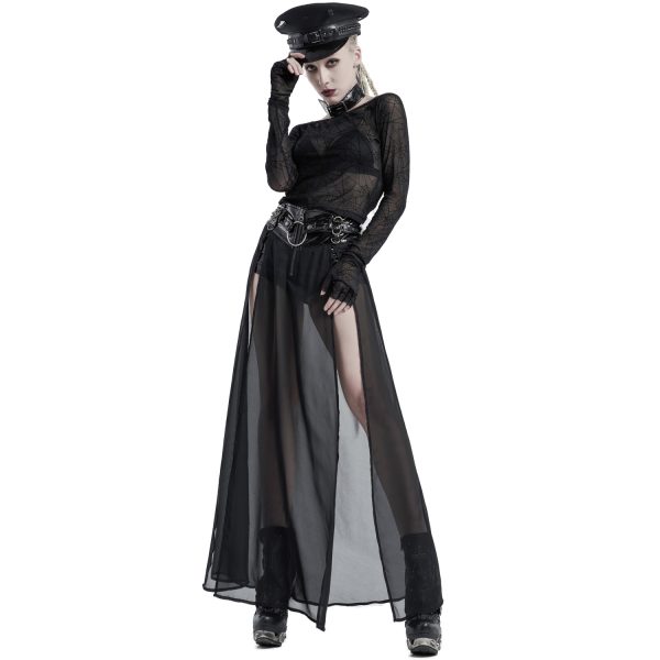 haute qualité PUNK RAVE Short-Jupe ‘Mortifera’ En Simili Cuir Noir 8