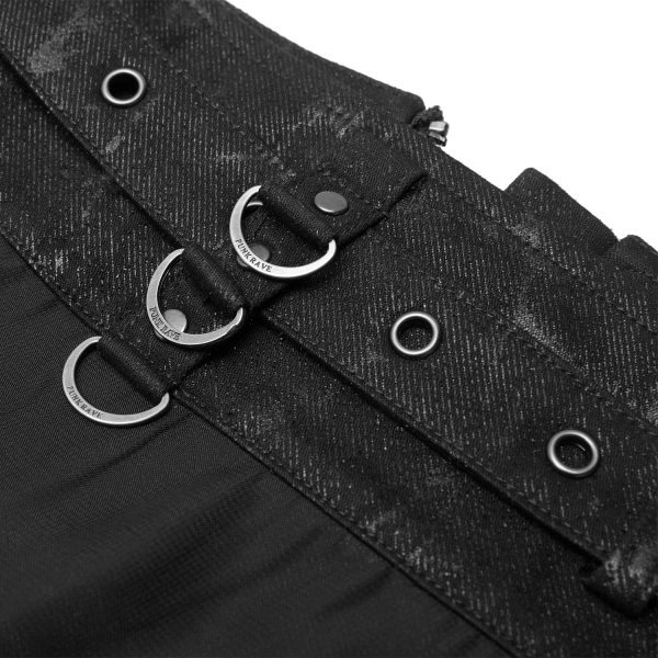 PUNK RAVE Short-Jupe ‘Mortifera’ Noire a Prix Discount 12