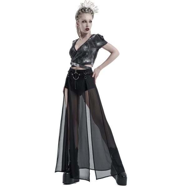 PUNK RAVE Short-Jupe ‘Mortifera’ Noire a Prix Discount 7