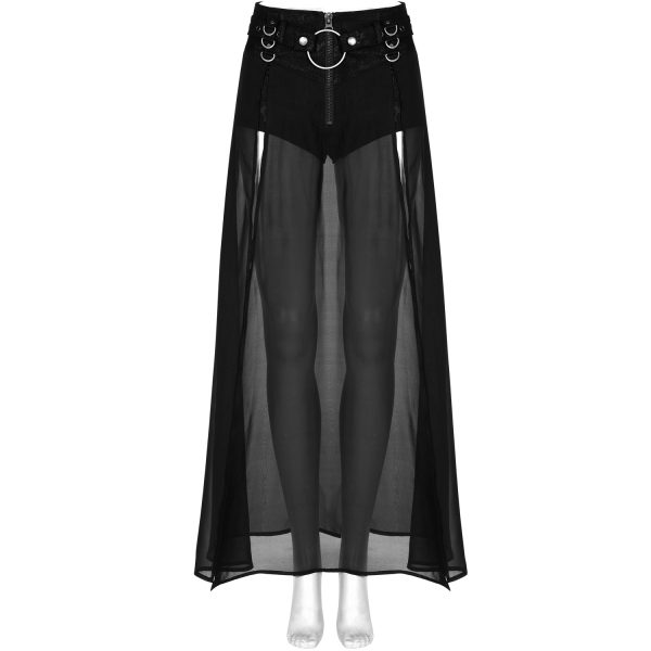 PUNK RAVE Short-Jupe ‘Mortifera’ Noire a Prix Discount 8